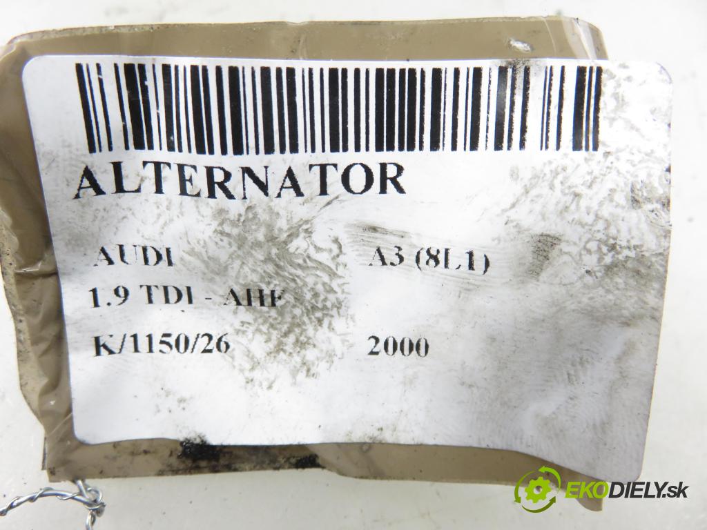 AUDI A3 (8L1) HB 2000 81,00 1.9 TDI - AHF 1896,00 Alternátor 038903023R ; 2542245C (Alternátor)