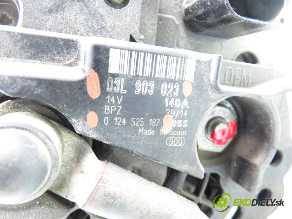 AUDI Q3 (8U) SUV 2014 130,00 2.0 TDI quattro - CFGC 1968,00 Alternátor 0124525187 ; 03L903023 (Alternátor)