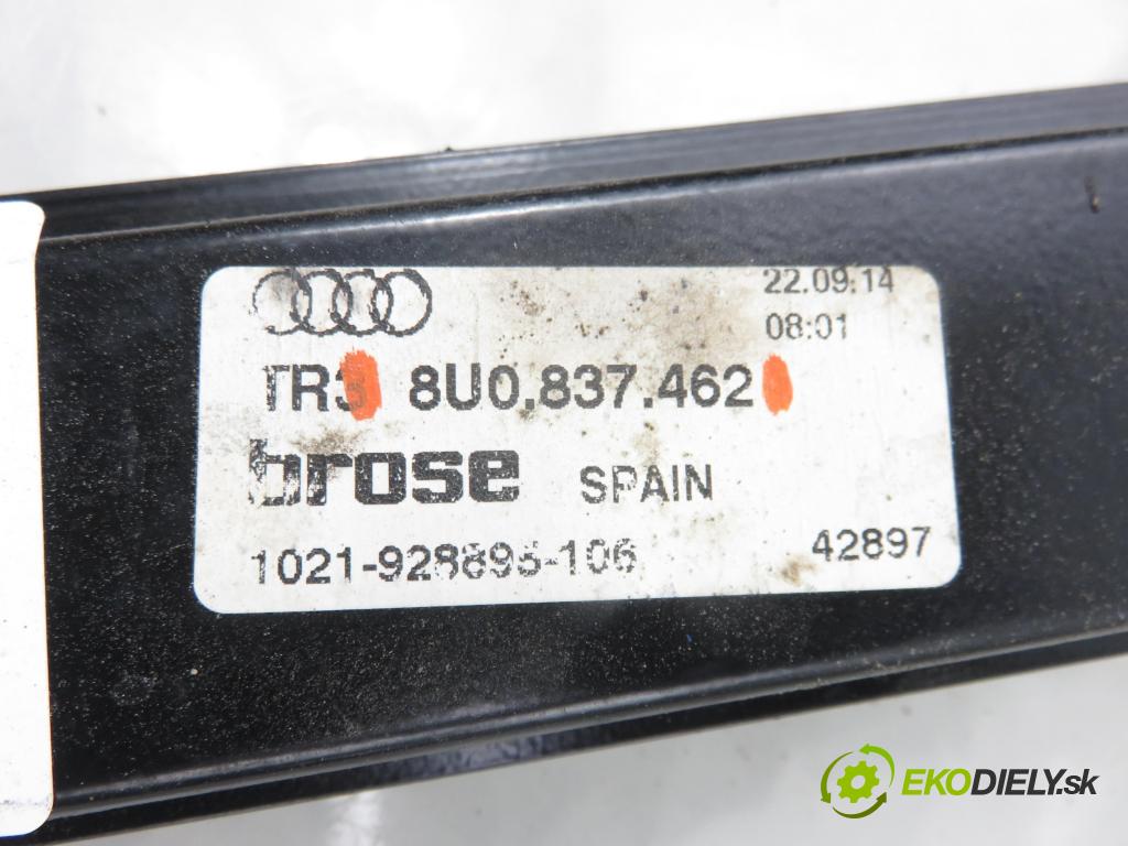 AUDI Q3 (8U) SUV 2014 130,00 2.0 TDI quattro - CFGC 1968,00 mechanismus oken PPE 8U0837462 ; 8K0959802B