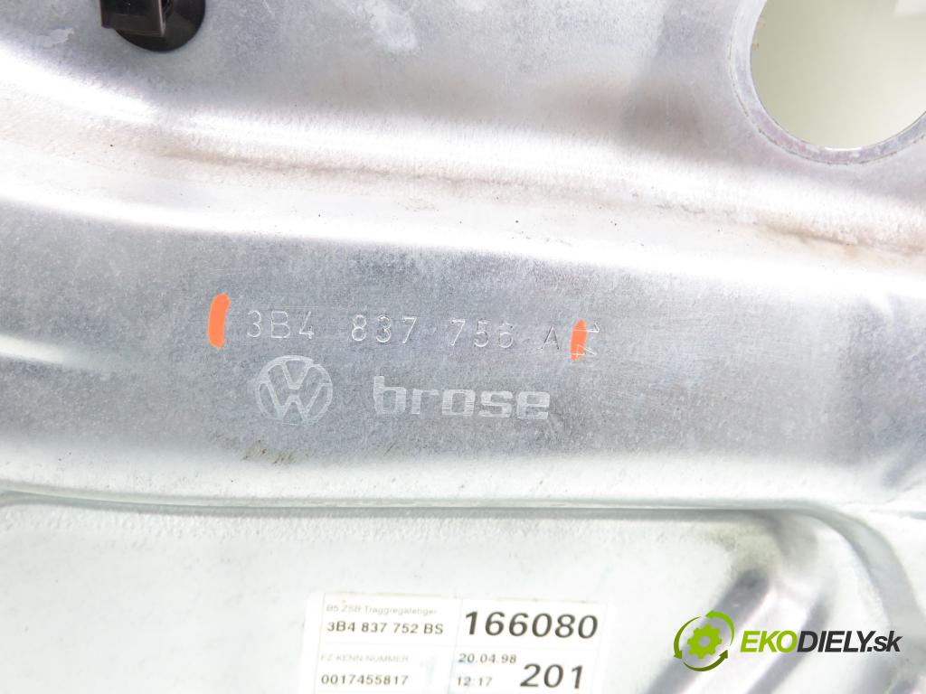 VW PASSAT B5 Variant (3B5) KOMBI 1998 66,00 1.9 TDI - AHU 1896,00 Mechanizmus okien 3B4837756A ; 101434201