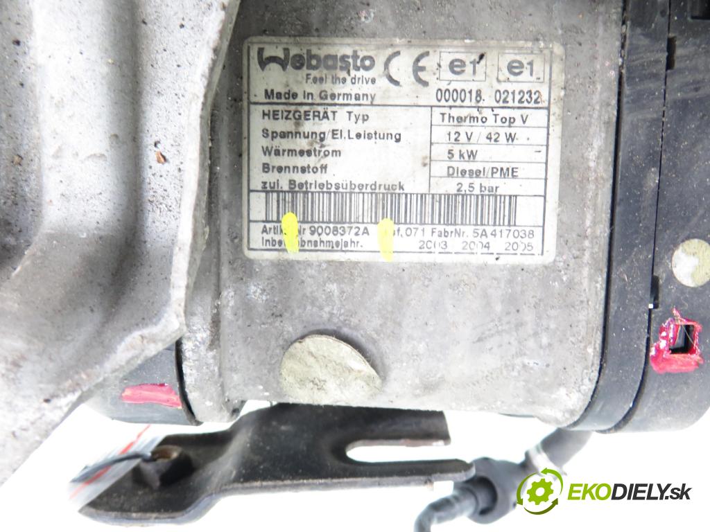 VW TOURAN (1T1, 1T2) MINIVAN 2004 74,00 1.9 TDI - AVQ 1896,00 Webasto 1K0815065N ; 9008372A (Webasto (nezávislé kúrenie))