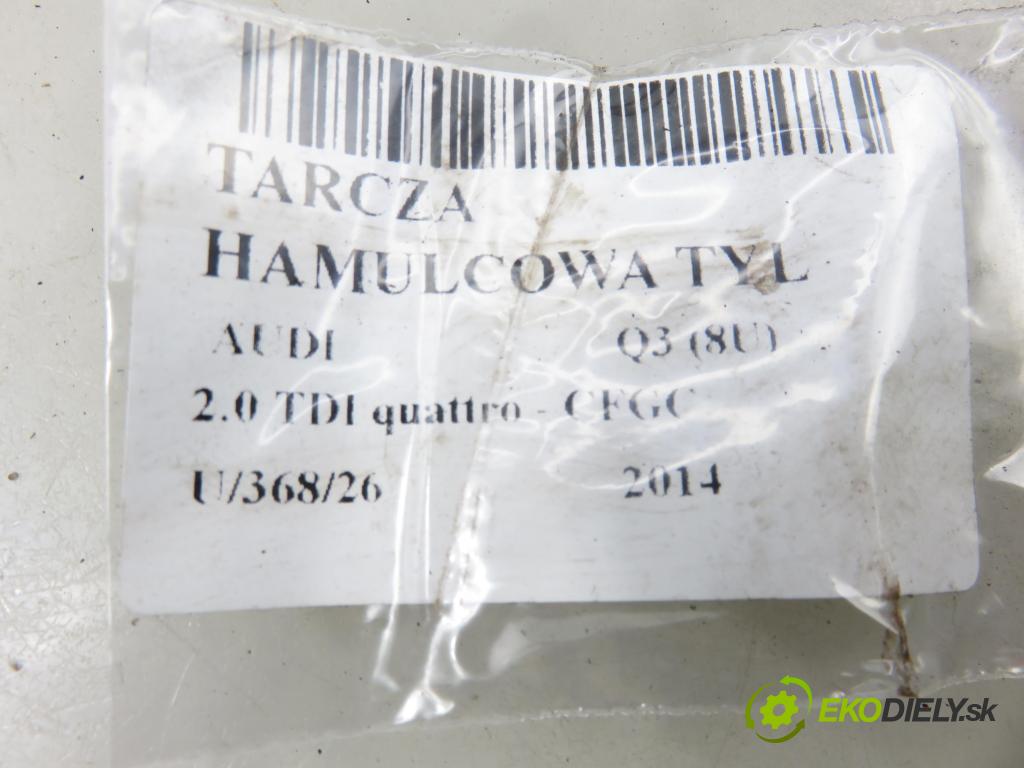 AUDI Q3 (8U) SUV 2014 130,00 2.0 TDI quattro - CFGC 1968,00 lamela kotouč brzdová ZADNÍ: