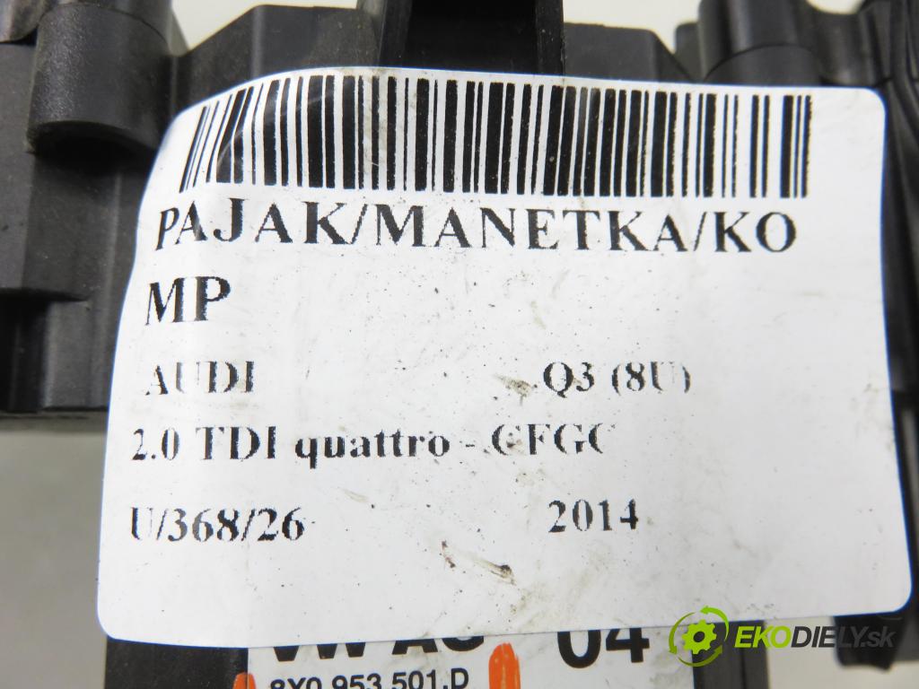 AUDI Q3 (8U) SUV 2014 130,00 2.0 TDI quattro - CFGC 1968,00 páčka/prepínač 8X0953501D ; 8X0953502B