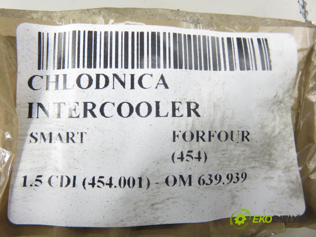 SMART FORFOUR (454) HB 2006 70,00 1.5 CDI 95 1493,00 chladič intercooler A6390900414 ; A6390900314