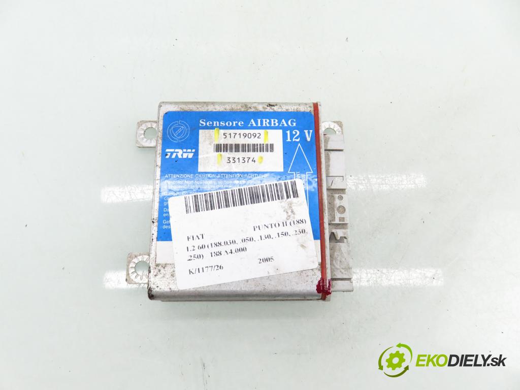 FIAT PUNTO (188_) HB 2005 44,00 1.2 60 (188.030, .050, .130, .150, .230, .250) - 1 1242,00 MODUL air BAG 51719092 ; 331374