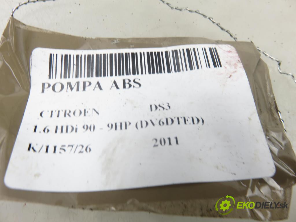 CITROEN DS3 (SA_) HB 2011 68,00 1.6 HDi 90 - 9HP (DV6DTED) 1560,00 Pumpa ABS 10096039263 (Pumpa ABS)