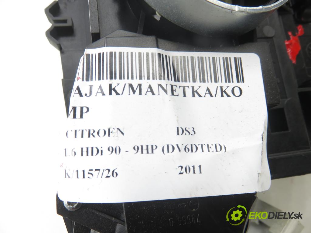 CITROEN DS3 (SA_) HB 2011 68,00 1.6 e-HDi 8V 92 - 9HP  1560,00 páčka/prepínač 96667324XT