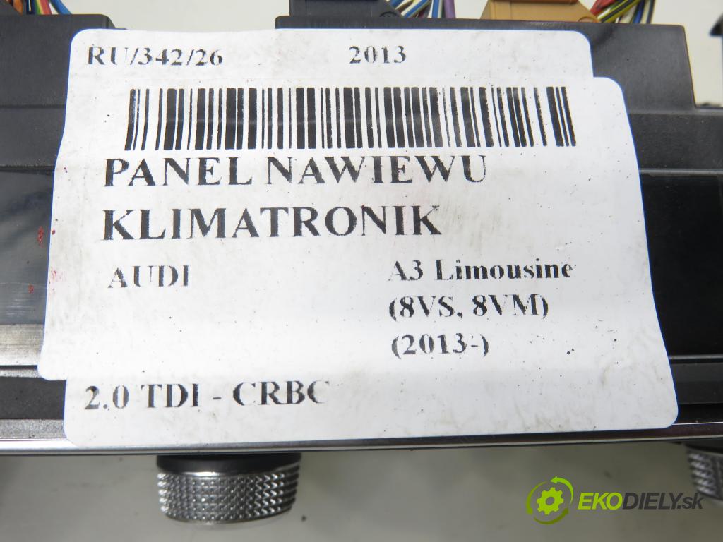 AUDI A3 Limousine (8VS, 8VM) SEDAN 2013 110,00 2.0 TDI - CRBC 1968,00 Panel topení KLIMATRONIK 8V0820043D
