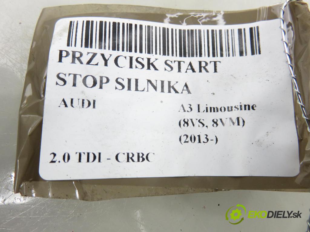 AUDI A3 Limousine (8VS, 8VM) SEDAN 2013 110,00 2.0 TDI - CRBC 1968,00 vypínač Start brzdových svetiel Motor 8V0905217