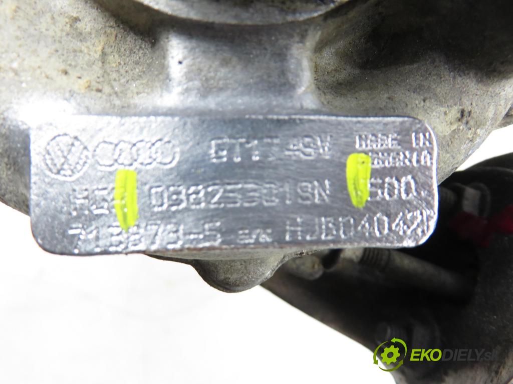 SEAT ALHAMBRA (7V8, 7V9) MINIVAN 2001 85,00 1.9 TDI PD 115 - AUY 1896,00 RYCHLONABÍJEČKA: 038253019N (Kompletní turbodmychadlo)