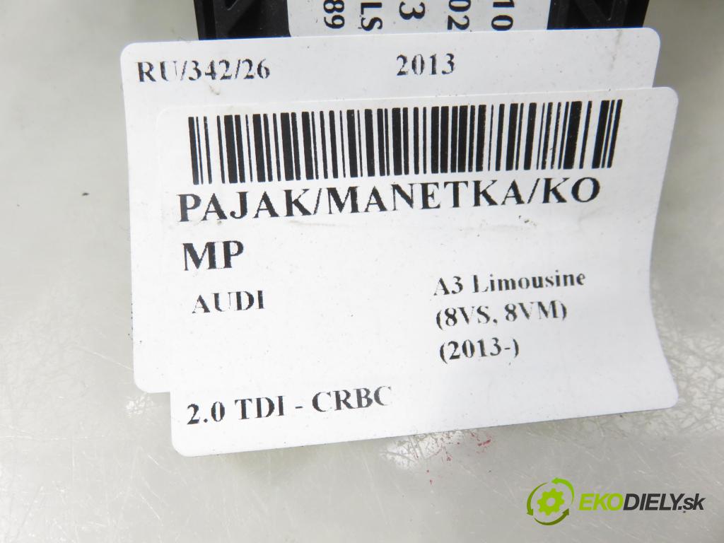 AUDI A3 Limousine (8VS, 8VM) SEDAN 2013 110,00 2.0 TDI - CRBC 1968,00 páčka/prepínač 8V0953521CR