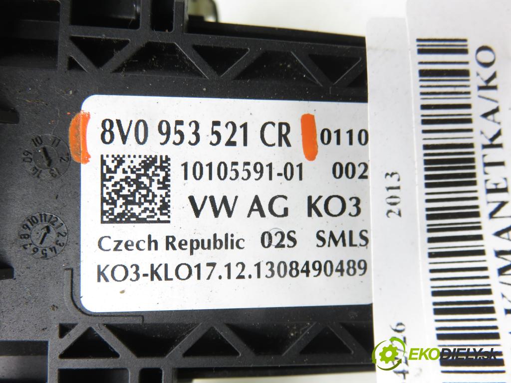 AUDI A3 Limousine (8VS, 8VM) SEDAN 2013 110,00 2.0 TDI - CRBC 1968,00 páčka/prepínač 8V0953521CR