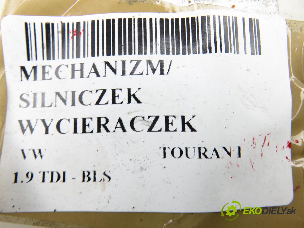 VW TOURAN (1T1, 1T2) MINIVAN 2005 77,00 1.9 TDI - BLS 1896,00 MECHANISMUS/ motorek stěračů 0390241746 ; 2K1955119B ; 3397020667