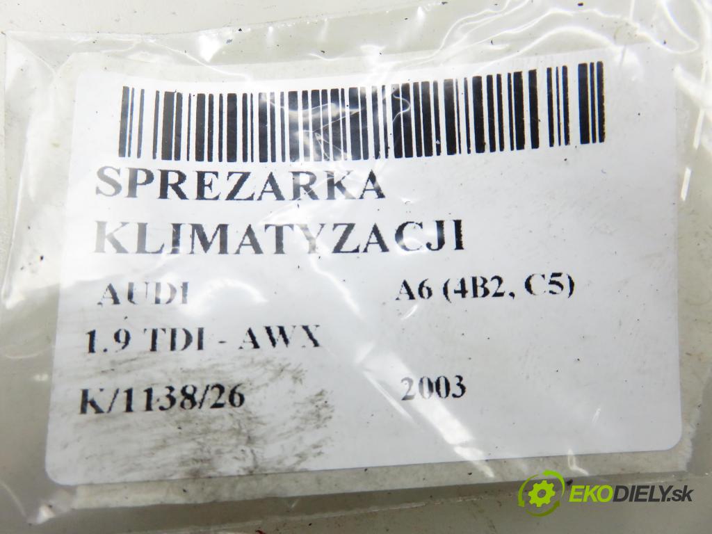 AUDI A6 (4B2, C5) SEDAN 2003 96,00 1.9 TDI - AWX 1896,00 KOMPRESOR: klimatizácie NRF32106 (Kompresor klimatizácie)