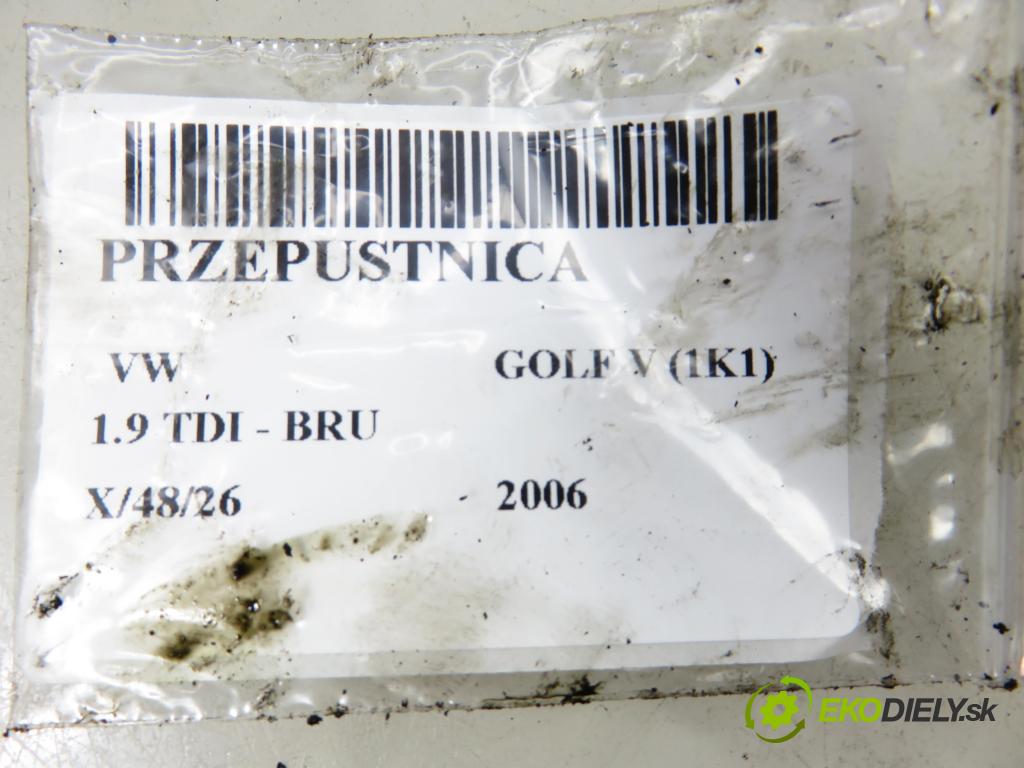 VW GOLF V (1K1) HB 2006 66,00 1.9 TDI - BRU 1896,00 škrtíci klapka 03G128063C ; A2C53099815 (Škrticí klapka)