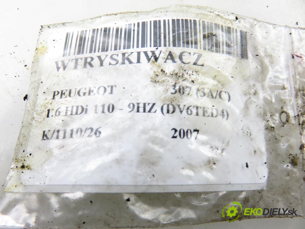PEUGEOT 307 (3A/C) HB 2007 80,00 1.6 HDi 110 1560,00 vstřikovač 0445110297 (Vstřikovač paliva)
