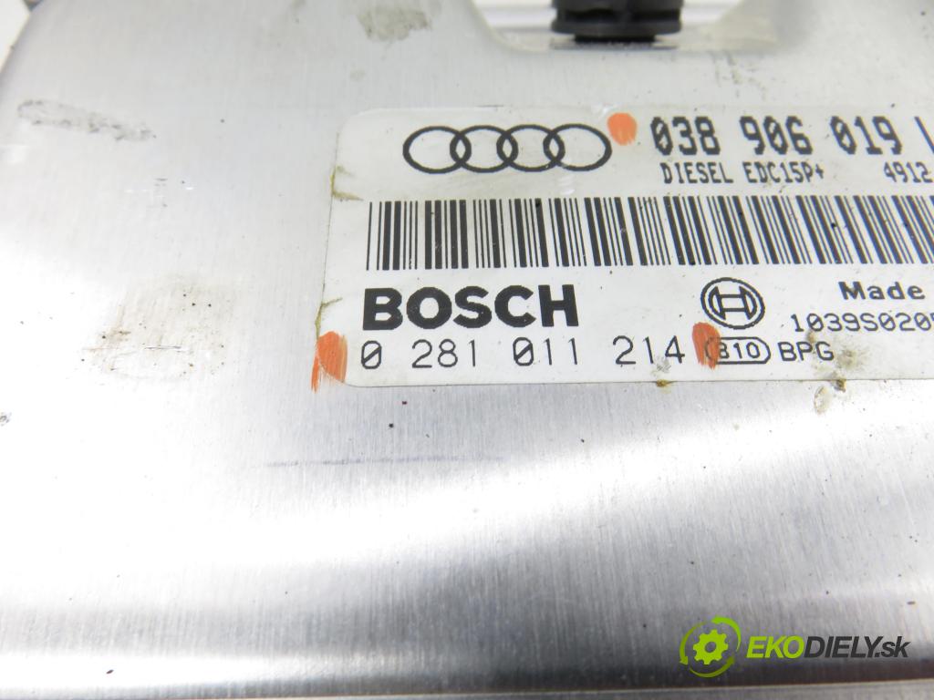 AUDI A6 (4B2, C5) SEDAN 2003 96,00 1.9 TDI - AWX 1896,00 řídící jednotka motora 0281011214 ; 038906019LL