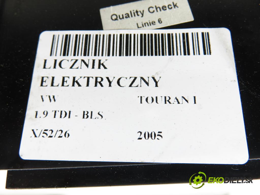 VW TOURAN (1T1, 1T2) MINIVAN 2005 77,00 1.9 TDI - BLS 1896,00 Prístrojovka elektrický 1T0920862F