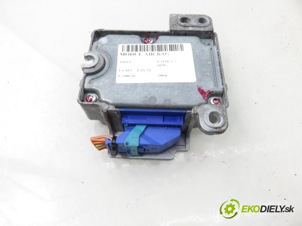 OPEL ZAFIRA A Nadwozie Wielkopojemne (MPV) (T98)  MINIVAN 2004 74,00 1.6 16V - Z 16 XE 1598,00 MODUL air BAG 09229303BG ; 5WK42926