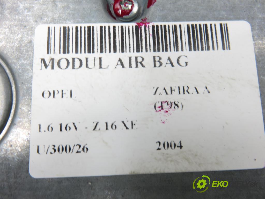 OPEL ZAFIRA A Nadwozie Wielkopojemne (MPV) (T98)  MINIVAN 2004 74,00 1.6 16V - Z 16 XE 1598,00 MODUL air BAG 09229303BG ; 5WK42926