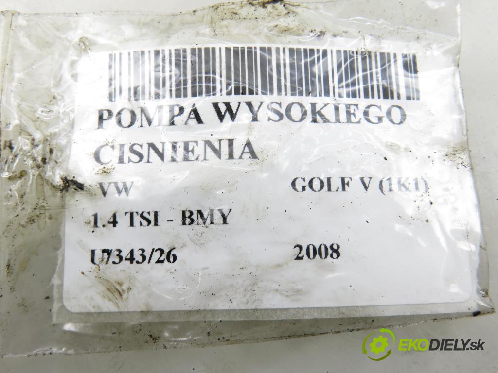 VW GOLF V (1K1) HB 2008 103,00 1.4 TSI - BMY 1390,00 Pumpa vysokého tlaku 03C1277025T