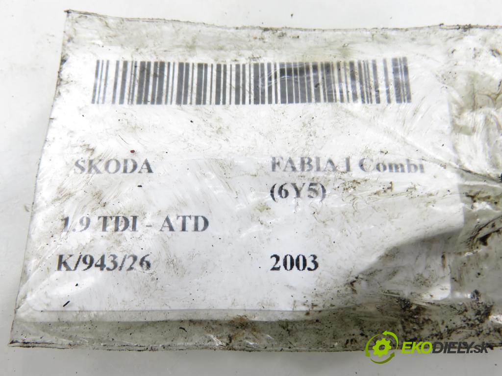 SKODA FABIA I Combi (6Y5) KOMBI 2003 74,00 1.9 TDI - ATD 1896,00 vstříkovač 038130073AJ ; 0414720037 (Vstřikovač paliva)