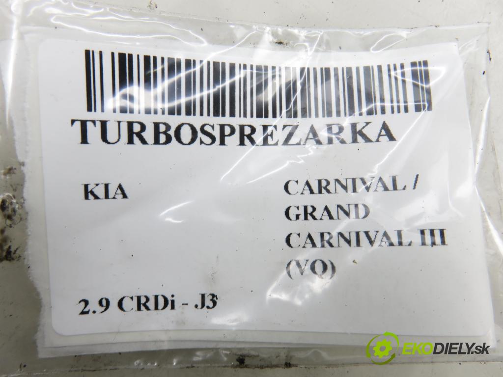 KIA CARNIVAL / GRAND CARNIVAL III (VQ) MINIVAN 2007 136,00 2.9 CRDi - J3 2902,00 Turbodúchadlo 282014X900 (Turbodúchadlo (kompletné))