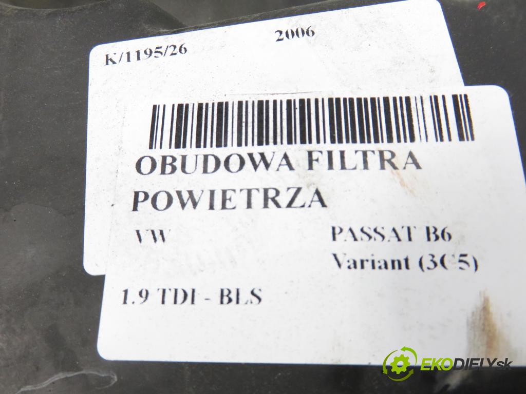 VW PASSAT B6 Variant (3C5) KOMBI 2006 77,00 1.9 TDI - BLS 1896,00 Obal filtra vzduchu 3C0129607AF ; 3C0129601AM ; 1K0183B (Obal vzduchového filtra)