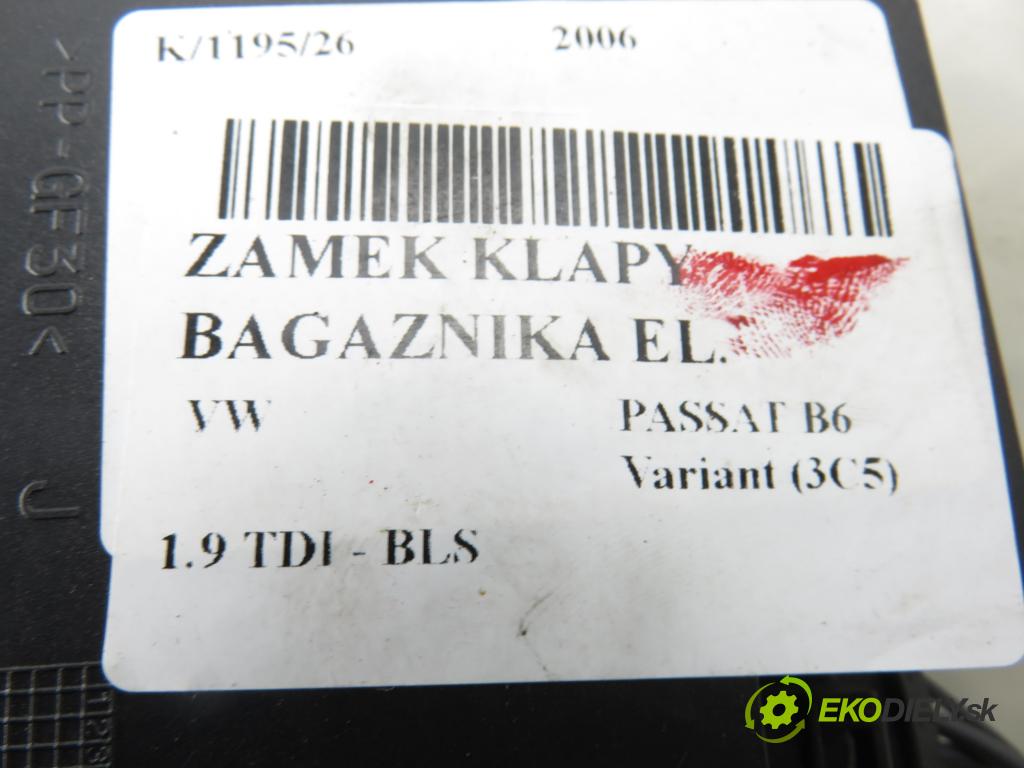 VW PASSAT B6 Variant (3C5) KOMBI 2006 77,00 1.9 TDI - BLS 1896,00 zámok dveří kufr EL. 1T0827505H