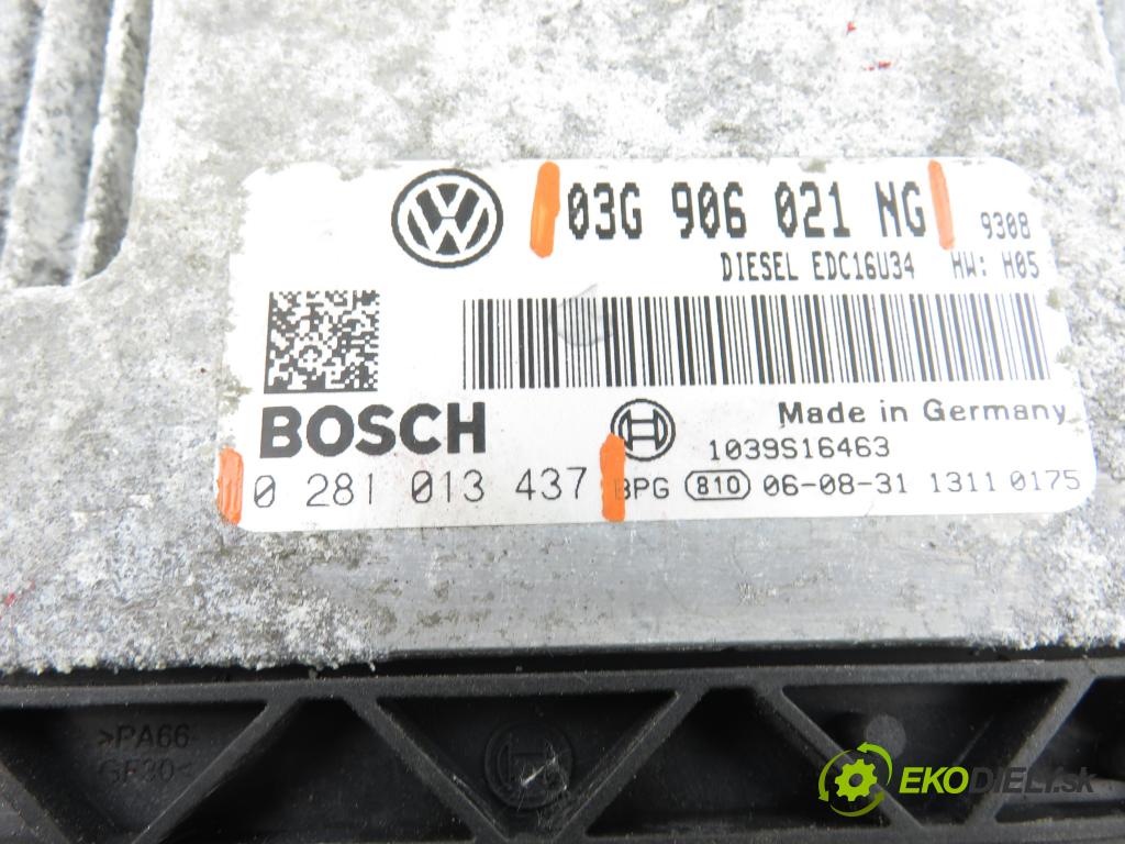 VW PASSAT B6 Variant (3C5) KOMBI 2006 77,00 1.9 TDI - BLS 1896,00 Riadiaca jednotka Motor 03G906021NG ; 0281013437