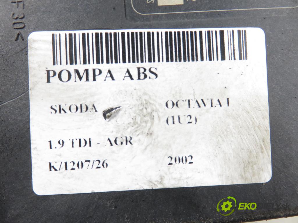 SKODA OCTAVIA I (1U2) KOMBI 2002 66,00 1.9 TDI - AGR 1896,00 Pumpa ABS 10096003163 ; 1C0907379K ; 10020600384 (Pumpa ABS)