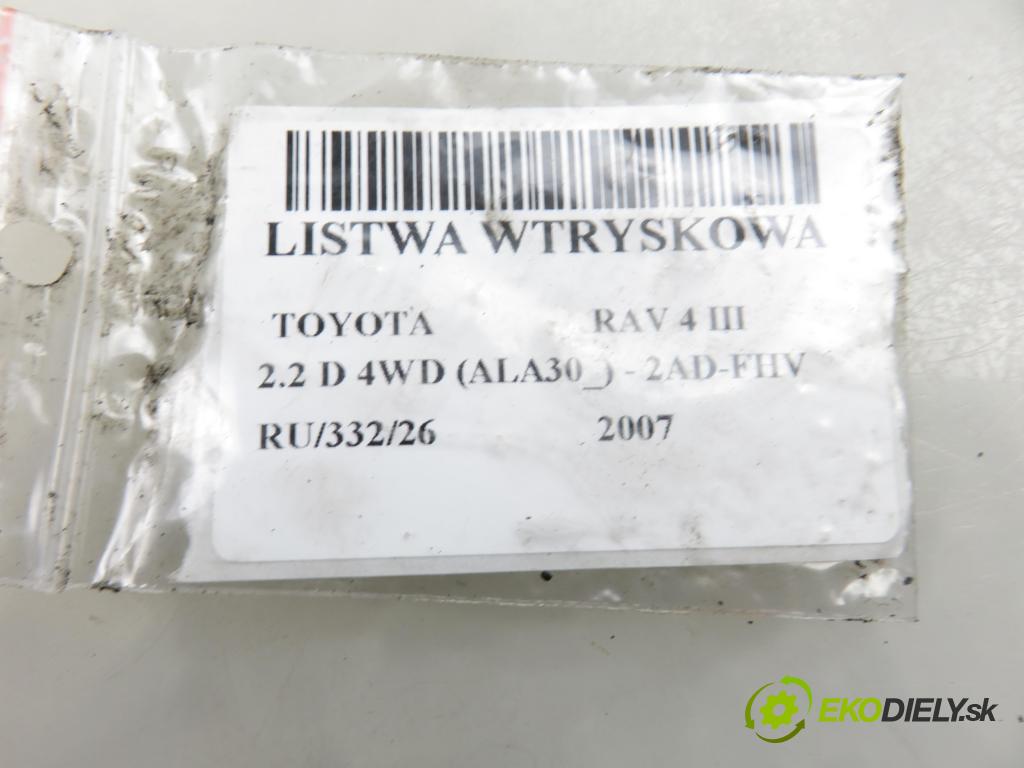 TOYOTA RAV 4 III (_A3_) SUV 2007 130,00 2.2 D 4WD (ALA30_) - 2AD-FHV 2231,00 lišta vstřikovací 8945871010 (Vstřikovací lišta)