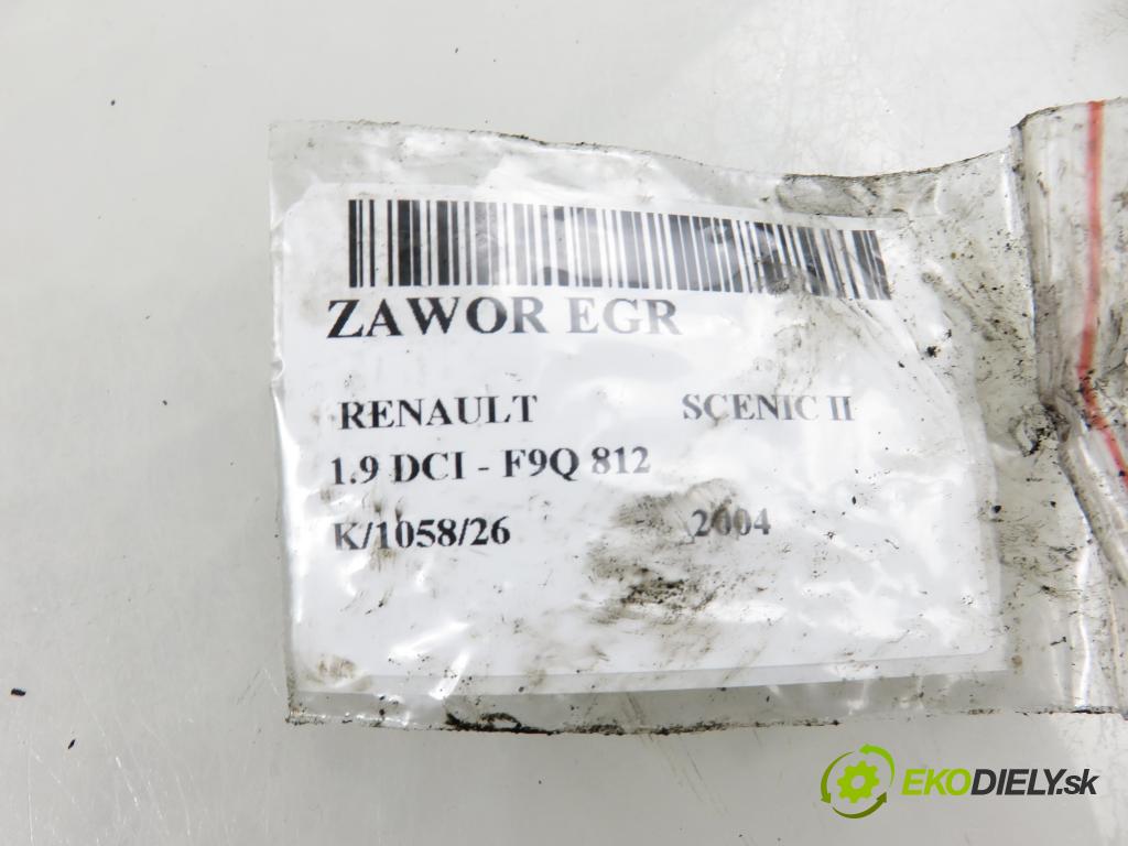 RENAULT SCENIC II (JM0/1_) MINIVAN 2004 88,00 1.9 DCI - F9Q 812 1870,00 VENTIL EGR 7700107471 ; 7284300800 ; 8200463548