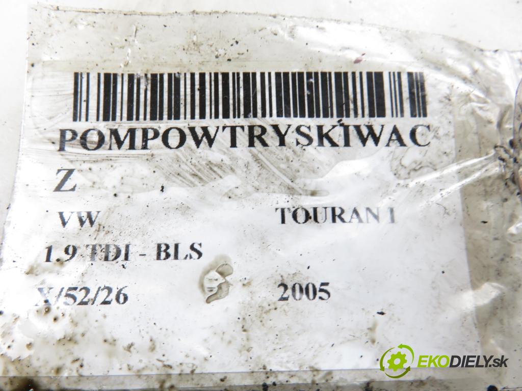 VW TOURAN (1T1, 1T2) MINIVAN 2005 77,00 1.9 TDI - BLS 1896,00 vstříkovač 038130073BN ; 0414720313 (Vstřikovač paliva)