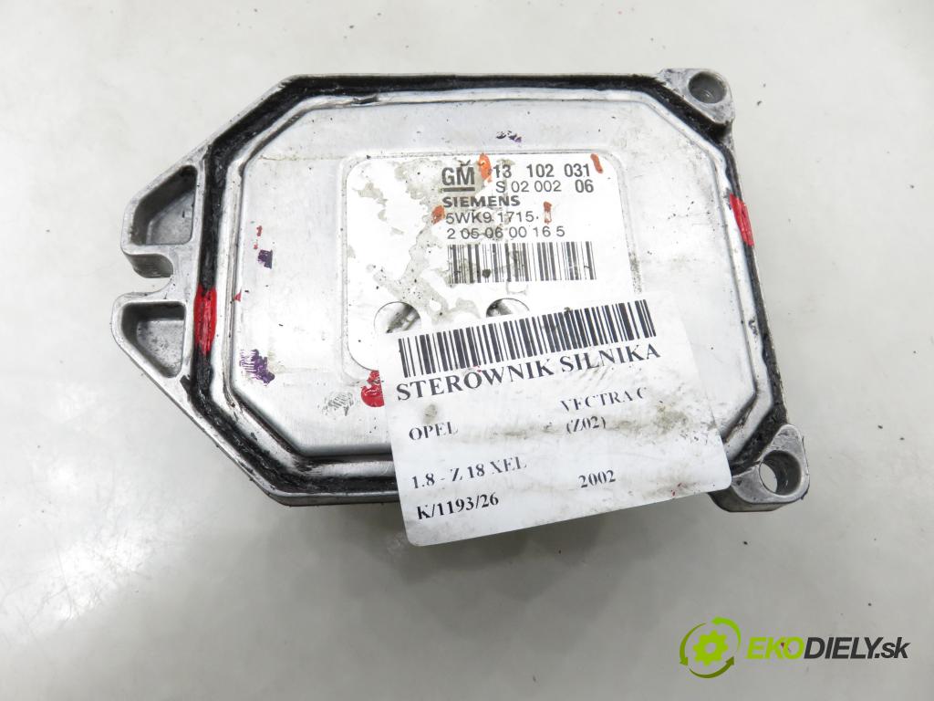 OPEL VECTRA C (Z02) SEDAN 2002 81,00 1.8 - Z 18 XEL 1796,00 Riadiaca jednotka Motor 5WK91715 ; 13102031