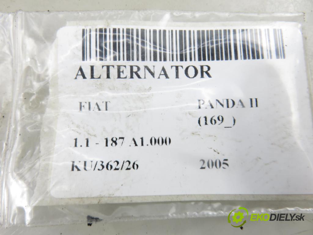FIAT PANDA (169_) HB 2005 40,00 1.1 - 187 A1.000 1108,00 Alternátor 51700675 ; MS1022118280 (Alternátor)