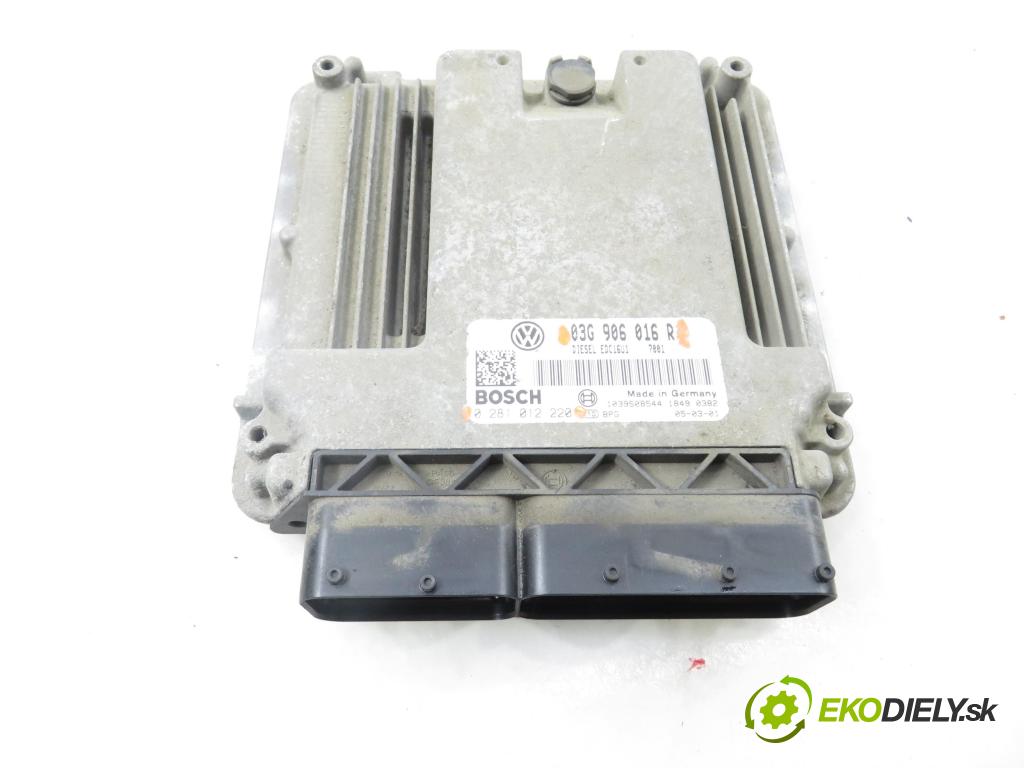 VW GOLF PLUS (5M1, 521) MINIVAN 2005 77,00 1.9 TDI PD 105 - BKC 1896,00 Riadiaca jednotka Motor 0281012220 ; 03G906016R