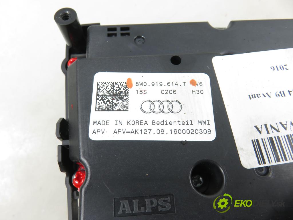 AUDI A4 Avant (8W5, B9) KOMBI 2016 110,00 2.0 TDI - DEUA 1968,00 Panel ovládania IDRIVE 8W0919614T