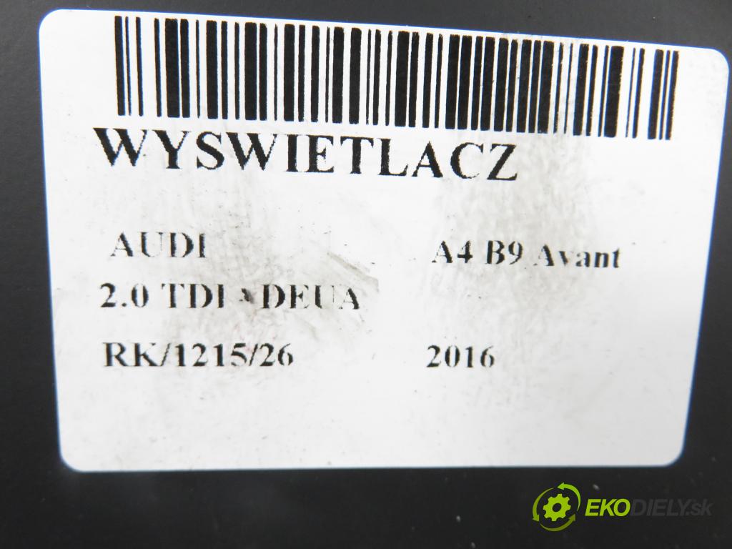 AUDI A4 Avant (8W5, B9) KOMBI 2016 110,00 2.0 TDI - DEUA 1968,00 ZOBRAZIT: 8W0919605