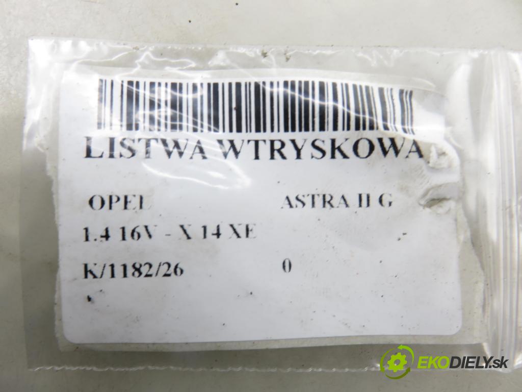 OPEL ASTRA G liftback (T98) HB 2002 66,00 1.4 16V - Z 14 XE 1389,00 Lišta vstrekovacia 25313846 (Vstrekovacia lišta)