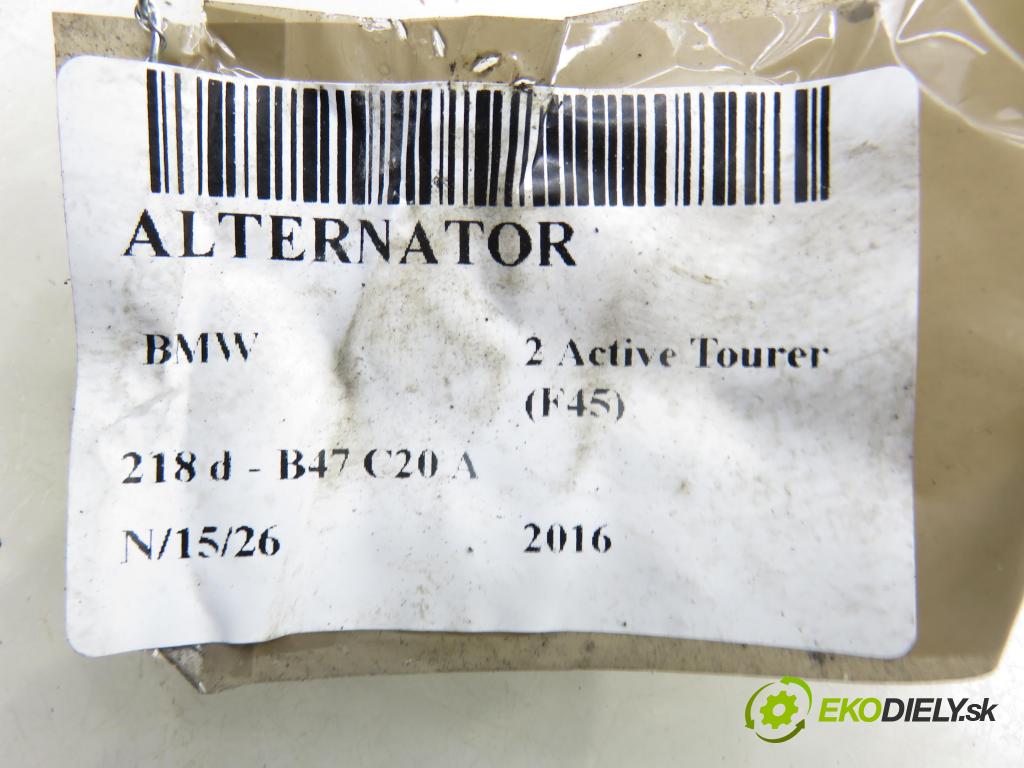 BMW 2 Active Tourer (F45) MINIVAN 2016 110,00 218 d 150 - B47 C20 A 1995,00 Alternátor 7640131 ; 1042118181 (Alternátor)