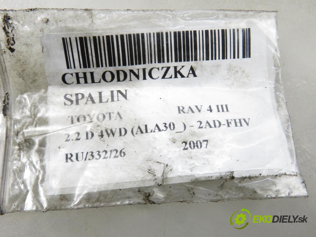 TOYOTA RAV 4 III (_A3_) SUV 2007 130,00 2.2 D 4WD (ALA30_) - 2AD-FHV 2231,00 chladič spalín 256800R010