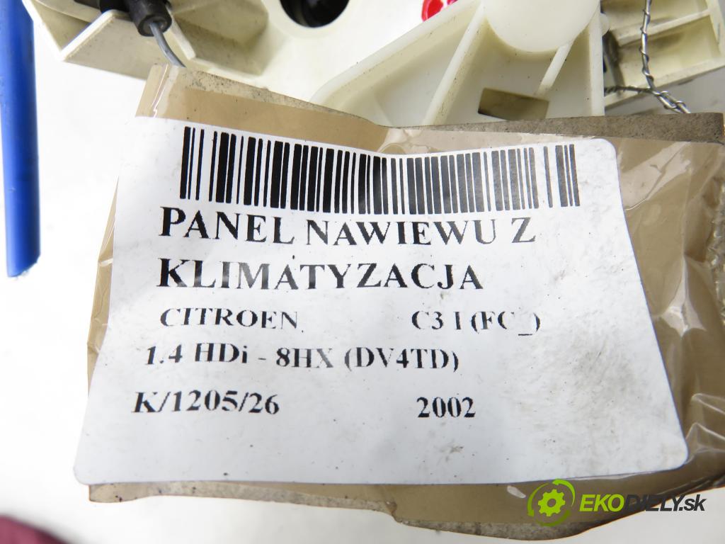 CITROEN C3 I (FC_) HB 2002 50,00 1.4 HDi 8V - 8HX 1398,00 Panel kúrenia KLIMATIZACE: F664480V