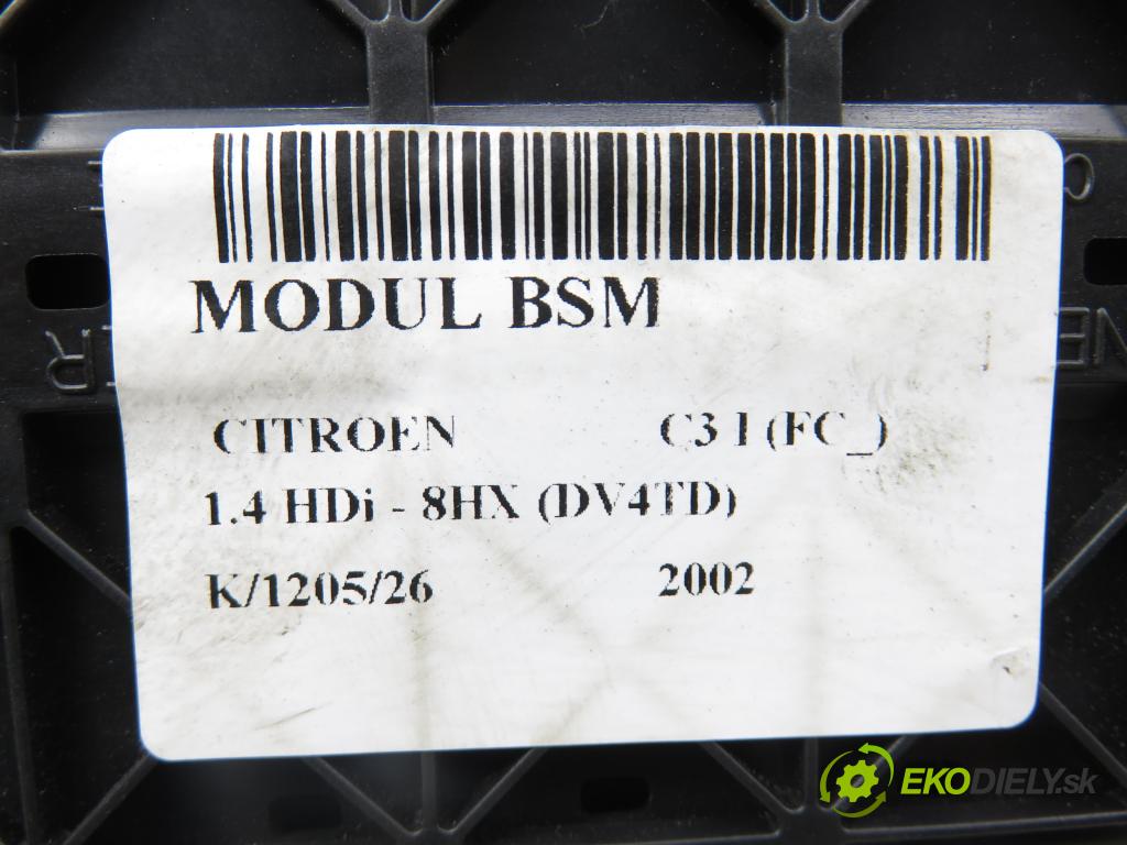 CITROEN C3 I (FC_) HB 2002 50,00 1.4 HDi 8V - 8HX 1398,00 MODUL BSM 9643498780