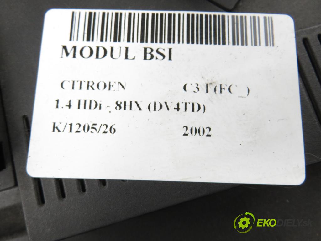 CITROEN C3 I (FC_) HB 2002 50,00 1.4 HDi 8V - 8HX 1398,00 MODUL BSI S118085200J