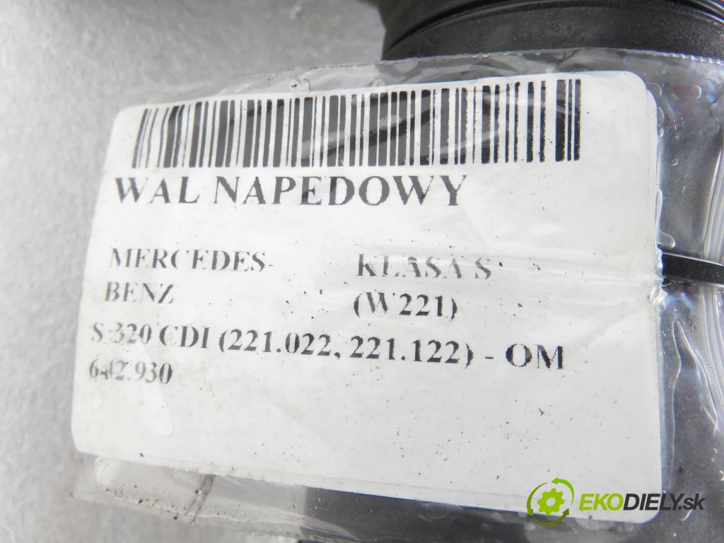 MERCEDES-BENZ KLASA S (W221) SEDAN 2006 173,00 S 320 CDI 235 - OM 642.930 2987,00 hriadeľ JAZDA: 2217206