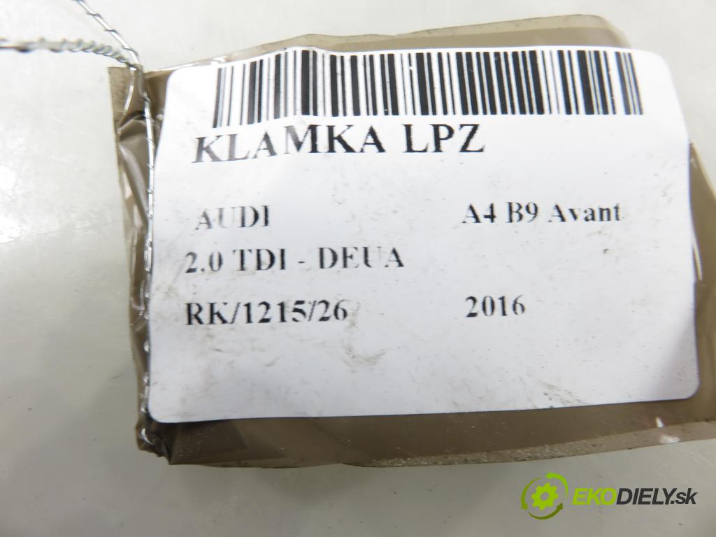 AUDI A4 Avant (8W5, B9) KOMBI 2016 110,00 2.0 TDI - DEUA 1968,00 Kľučka LPZ