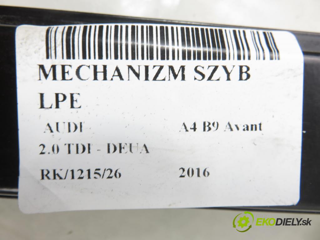AUDI A4 Avant (8W5, B9) KOMBI 2016 110,00 2.0 TDI - DEUA 1968,00 Mechanizmus okien 8W0837461 ; 8W0959801 ; 0130822705
