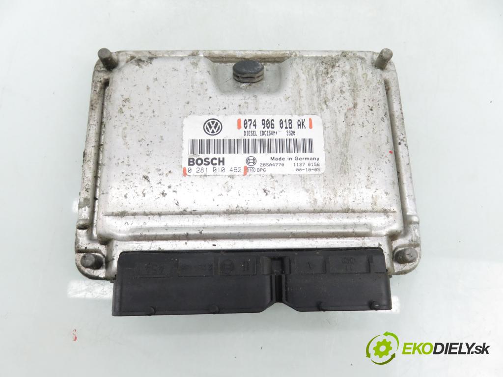 VW TRANSPORTER IV Platforma / podwozie (70E, 70L, 70M, 7DE, 7DL KABINA/PLATFORMA 2000 65,00 2.5 TDI - AJT 2461,00 Riadiaca jednotka Motor 074906018AK ; 0281010462