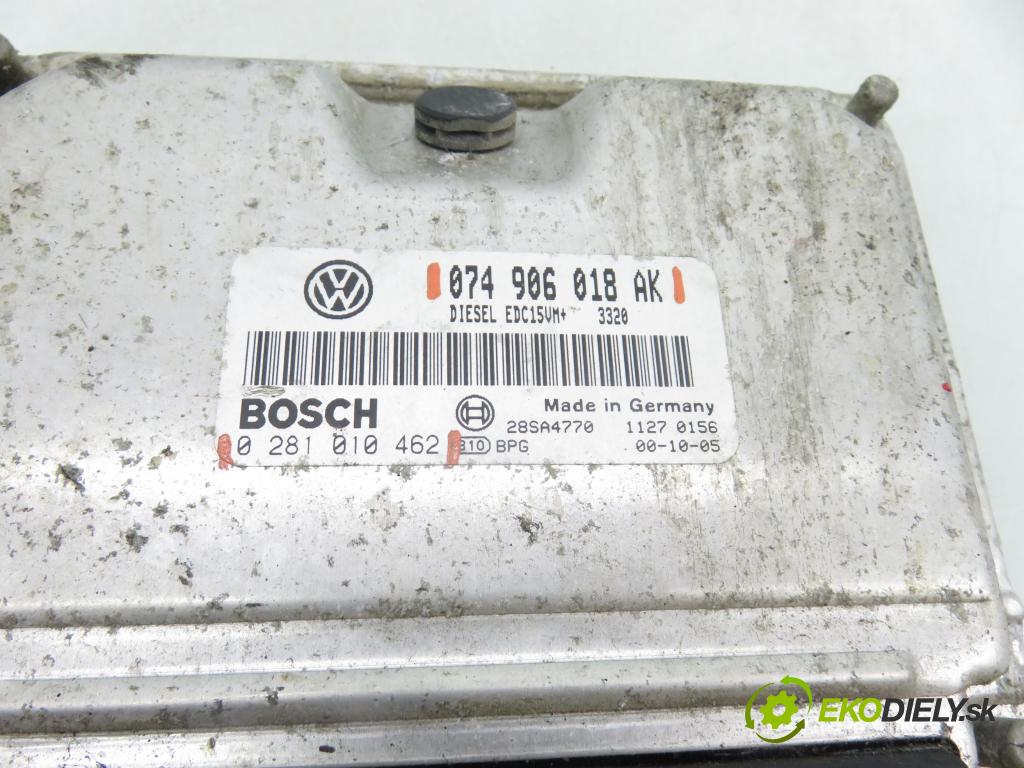 VW TRANSPORTER IV Platforma / podwozie (70E, 70L, 70M, 7DE, 7DL KABINA/PLATFORMA 2000 65,00 2.5 TDI - AJT 2461,00 Riadiaca jednotka Motor 074906018AK ; 0281010462